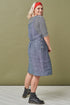 Image 4 of Linen pinafore dress with adjustable straps & square neckline Lukne from Baltic Linen